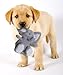 goDog Checkers Elephant Squeaky Plush Dog Toy, Chew Guard Technology - Gray, Small