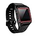 bayite Tup Case Compatible Fitbit Ionic, Rugged Protector Cover Protective Frame Shock Resistant Shell, Black/Red