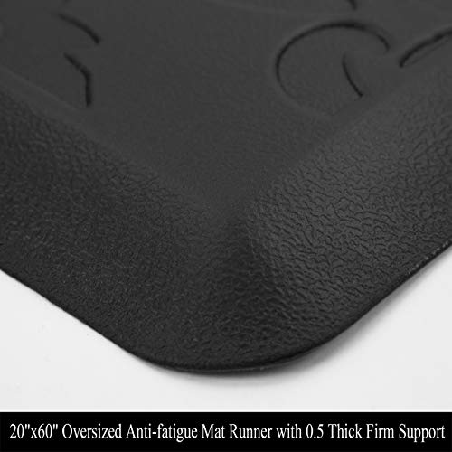 HEBE Oversized Kitchen Mat Thick Cushioned AntiFatigue Floor Mat