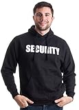 Ann Arbor T-shirt Co. Security | Security Guard Fleece Hoody, Glow In The Dark Hooded Sweatshirt (Hood,3X)