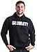 Ann Arbor T-shirt Co. SECURITY | Security Guard Fleece Hoody, Glow in the Dark Hooded Sweatshirt (Hood,2X) Black