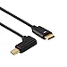 CableCreation Angle USB C to USB C Cable 100W, 90 Degree USB Type C Cable 5A Fast Charging, Compatible with New MacBook(Pro), Chromebook Pixel, Galaxy S20, S20+, S20 Ultra, Note 10, 6ft/Black