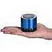 EasyAcc Mini Portable Bluetooth 4.0 Speaker with Mic, 3.5mm Aux, FM Function, Micro SD Card Support - Blue
