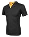 Coofandy Men's Casual Solid Shirts V-neck Short Sleeve T-shirt,Black,Medium