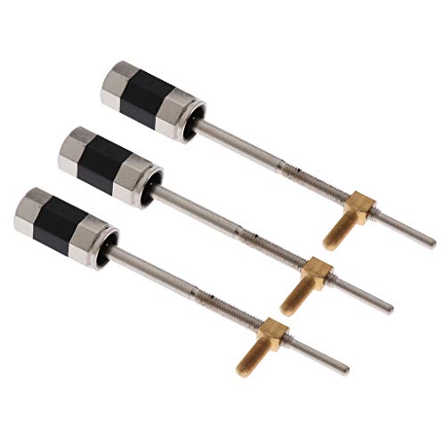 B Blesiya Pack of 3 Metal Double Bass Bow Frog Mounting Screws Silver Luthier Tools 95mm/3.74inch