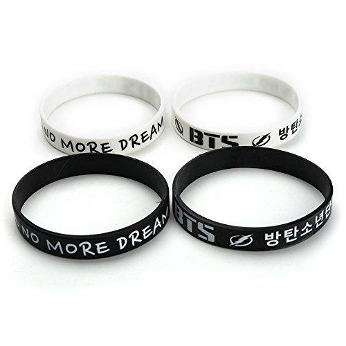 Skisneostype Kpop BTS Bangtan Boys Wristband Bracelet Silicone Rubber