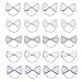 KOONY Baby Girls Bow Hair Tie Elastic Rubber Bands Ponytail Holder Mini Hair Accessories 20pc/set (White)