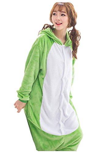 Adrinfly One-piece Pajamas Unisex Costume Adult Animal Onesie Frog Cosplay