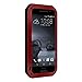 HTC One A9 Case, [Newest] Extreme Hard Gorilla Glass Luxury Aluminum Alloy Protective Metal Water Resistant Shockproof Military Bumper Heavy Duty Cover Shell Case for HTC One A9 (Red)