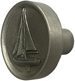 Pewter Sailboat Kitchen Cabinet Knob