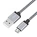 Micro USB Cable, RODERICK 6ft High Speed Micro-USB to USB 2.0 Cable Nylon Braided Android Charging Cord Micro USB Charger for Samsung S8, HTC,Blackberry and More(Black&Grey 3 Pack)