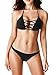 Cabreao Women's Bikini Set Criss Cross Bikini Swimsuits Sexy Strap Side Bottom Swimwear 2 Piece
