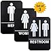 Excello Global Products Plastic Restroom Sign: Easy to Mount with Braille (ADA Compliant), Great for Business & Restaurants - 6
