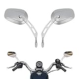 Side Mirrors for Road King Sportster Street Glide Electra Glide Dyna Softail Road Glide 1982-2018 2019 2020 (Chrome)