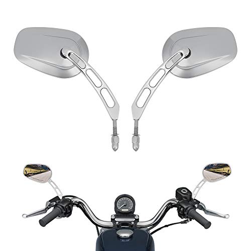 Side Mirrors for Road King Sportster Street Glide Electra Glide Dyna Softail Road Glide 1982-2018 2019 2020 (Chrome)