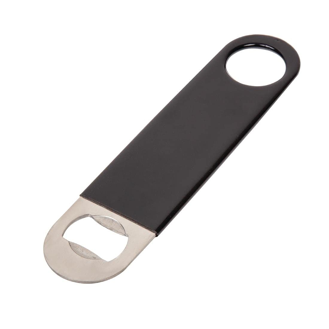Bartenders Bar Blade Bottle Opener Black Grip 179mm Stainless Steel Key