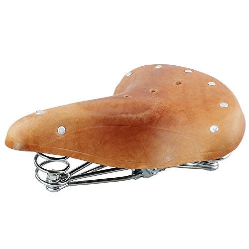 vintage leather bike seat