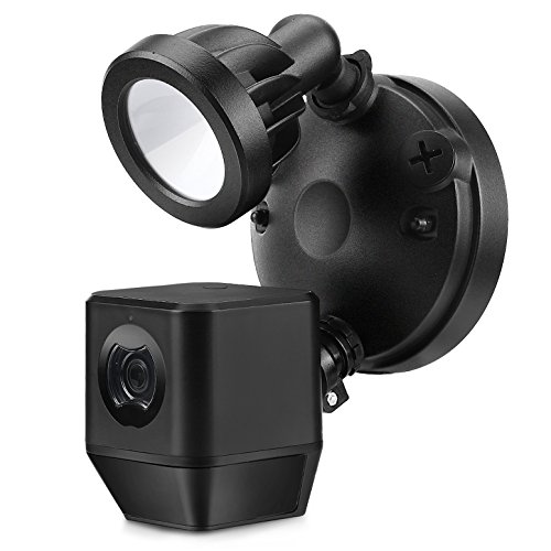 LIZVIE Floodlight Camera Motion Activated Detection HD Home Security Wireless Out Door Cam with Two-Way Audio Talk and Siren Alarm