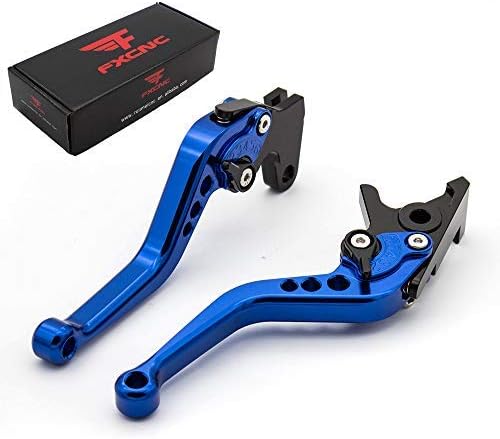 FXCNC Aluminum Short Adjustable Brake Clutch Levers set pair fit for YFM700 Raptor 700R 700 2000-2006, Raptor YFM660 660 2001-2005,Wolverine 350 YFM350FX 2002-2005,DTX 125 2005-2006