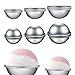 Onepine 32 Pieces Bath Bomb Mold Kit 16 Set 3 Sizes DIY Metal Mold for Homemade Bath Bombs and Crafting Your Own Fizzles (32 Pieces / 16 Set)
