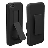 Puregear 02-001-01851 Shell with Kickstand and Holster Combo for iPhone 5 - Single Pack - Retail Packaging - Black