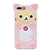 iPhone 7 Plus Case, MC Fashion Super Cute 3D Pink Bear Rilakkuma Protective Silicone Case for Apple iPhone 7 Plus (2016) and iPhone 8 Plus (2017) (Rilakkuma)