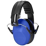AmazonBasics Kids Ear Protection Safety Noise Earmuffs, Blue