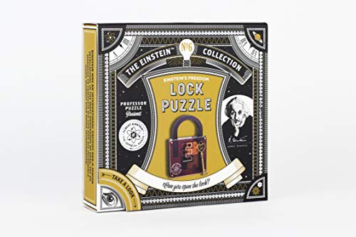 The Einstein Collection Lock Puzzle - Tricky padlock brain game - Professor Puzzle 3D Brain Teaser Puzzles.