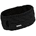 TrailHeads Ponytail Headband | Cable Knit Winter Ear Warmers | Fleece Ear Band for Women - black