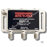 Amplifier, Cable TV RF Broadband 15dB Gain One Output 5-1002Mhz w/ Power Adapter