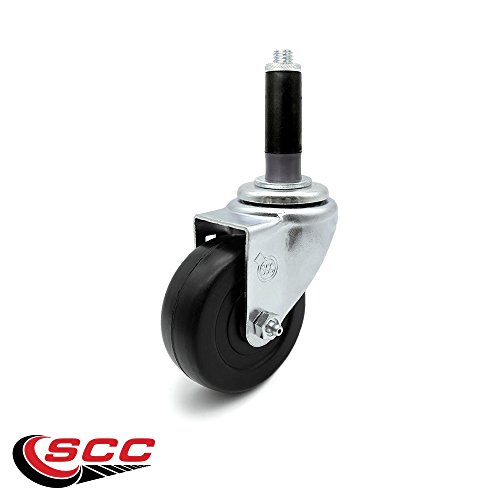 Service Caster 3” x 1.25" Hard Rubber Wheel Swivel Casters w/7/8