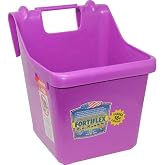 Fortiflex Hook Over Fence Feeder for Dogs/Cats and Horses, 16-Quart, Bright Purple