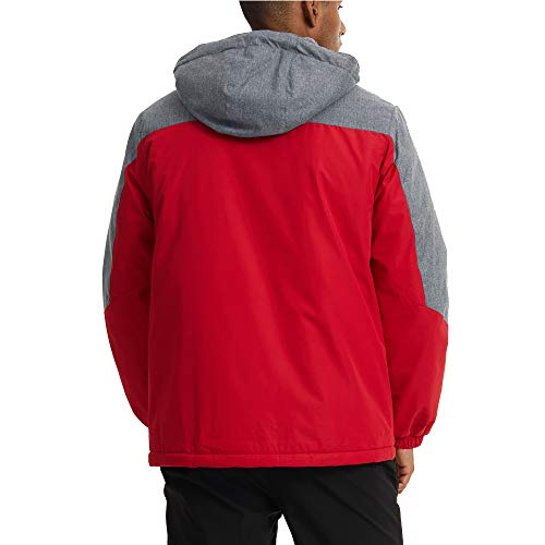 KEFITEVD Warme Winterjacke Herren Wasserdicht Fleece Jacke mit Kapuze Skijacke Winddichte Outdoorjacke – Bild 5