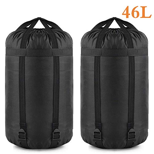 HOOMBOOM Compression Stuff Sack, 2-Pack 46L Waterproof Sleeping Bags Storage Stuff Sack Organizer, Great for Backpacking and Camping - Thumbnail 7