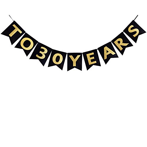 Threemart Cheers To 30 Years Banner 30th Birthday Party Banner