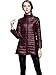 NIELLO Women's Ultra Light Packable Long Down Jacket Outwear Zip Down Coats Medium, Wine Red