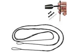 EOUS amo 60 62 Bow String for Recurve Bow Strings Replacement,12 14 Strands b50 Dacron Bowstring and Rubber Finger Savers Set
