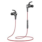 SoundPEATS Bluetooth Headphones In Ear Wireless Earbuds 4.1 Magnetic Sweatproof Stereo Bluetooth Earphones for Sports With Mic (7 Hours Play Time, Secure Fit, Noise Cancelling) - Red
