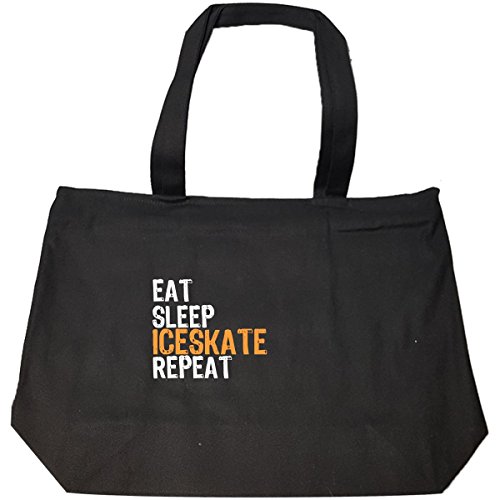 Eat Sleep Iceskate Repeat - Tote Bag With Zip