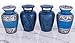 Adera Dreams Small Urns for Human Ashes Keepsake - Set of 4 Blue Memories Mini Cremation Urns - Memorial Ashes Urn with Case, Velvet Pouches and Funnel - Miniature Burial Funeral Urns for Sharing Ash