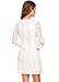 Zeagoo Women's 3/4 Sleeve Lace Cocktail Party Dress (Large, White)
