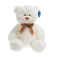 WILDREAM Stuffed Teddy Bear, Plush Teddy Bear, White, 11 Inches