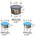SMALL Condiment Size Leak Proof Stainless Steel Food Container | Great For Portion Control Snacks & Salad Dressing | Goes With Bento Box & Lunch Box | Dipping Container With Silicone Lids [3 PCS Set]