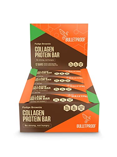 Bulletproof Bars Collagen Protein, Perfect Keto Diet Snack Bar For Men And Women (Fudge Brownie)