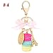 CHUANGLI Sweet Macaron Bowknot Eiffiel Tower Keychain Bag Purse Decor Key Pendant Pink+Rose Red