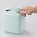 mDesign Modern Plastic Square Mini Wastebasket Trash Can Dispenser with Swing Lid for Nursery Changing Table, Countertop, Tabletop - Dispose of Wipes, Tissues, Cotton Swabs - Mint Green