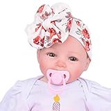 Baby Girls Headband,Canserin Infant Bowknot Turban Headwrap Hairband (Red)