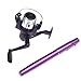 Docooler Fishing Rod Mini Fishing Pole Retractable Pocket Pen with Fishing Reel and Fishing Line (Purple,)