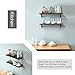AUXLEY Wood Wall Mounted Floating Shelves Rustic Storage Bookshelf Mount Shelves Set for Bathroom, Kitchen, Bedroom, Living Room & Office | L23.6 x W7.9 ● 2 Wood Metal Brackets (Walnut Brown)