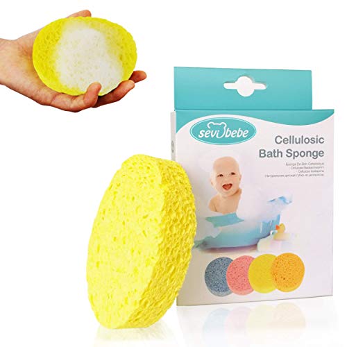 Sevi Baby Cellulose Bath Sponge,100 All Natural Pure Baby Bath Sponge